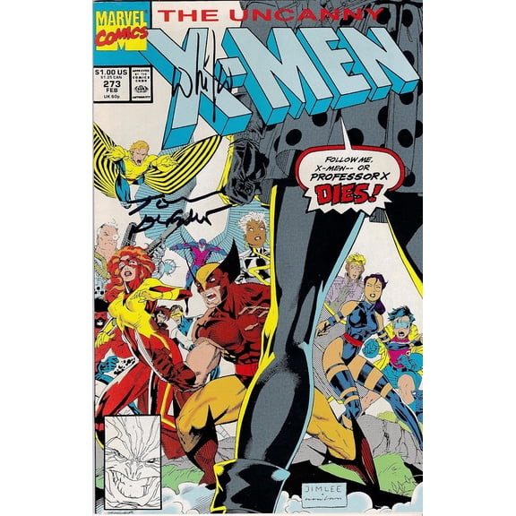 X-Men #273 NM Signed Tom Defalco and Whilce Portacio