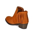 thumbnail image 3 of Qupid BF78 Women Suede Fringe Back Zipper Trim Ankle Bootie, 3 of 6