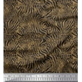 thumbnail image 1 of Soimoi Brown Rayon Fabric Leopard & Wild Animal Skin Printed Fabric 1 Yard 56 Inch Wide, 1 of 3