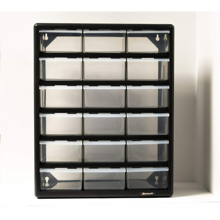 18-Drawer Small Parts Plastic Storage Cabinet Unit Organizer Hardware  -Bluish