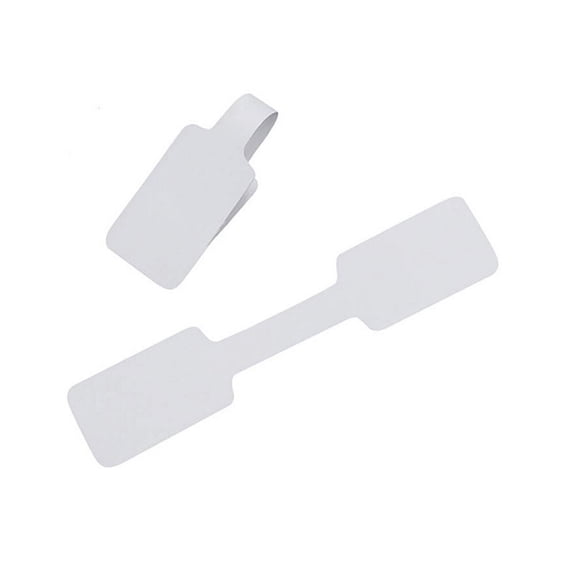 200pcs Simple Design Blank Paper Price Tags Stickers For Craft Necklace Ring Bracelet Price Labels Tags Display (White)
