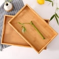 thumbnail image 3 of XIBUFE Tray Household Tea Cup Tea Tray Wooden Hotel Restaurant Tray Bread Barbecue Tray, 3 of 7