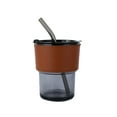 thumbnail image 2 of Tumbler Water Glass Cups With Straw And Lid Sealed Carry On For Coffee Iced Tea Thick Wall Insulated Glass Cup, 2 of 6