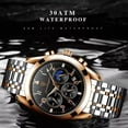 thumbnail image 4 of Poedagar Men Watch Luxury Business Quartz Watches Stainless Stain Strap Sport Chronograph Men's Wristwatch Waterproof Luminous - Quartz Wristwatches, 4 of 7