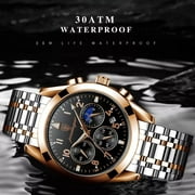 Poedagar Men Watch Luxury Business Quartz Watches Stainless Stain Strap Sport Chronograph Men's Wristwatch Waterproof Luminous - Quartz Wristwatches