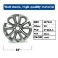 thumbnail image 2 of 18 x 8 Inch Gray Wheel Rim Replacement for 2013 2014 2015 Honda Accord, 64048A, 2 of 13
