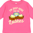 thumbnail image 4 of Inktastic Hanukkah Funny Here for Latkes Boys or Girls Long Sleeve Toddler T-Shirt, 4 of 5