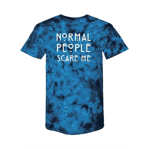 Normal People Scare Me Tie-Dye Crystal Men -Smartprints Designs, Male Large