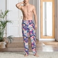 thumbnail image 6 of Lsque Skull rainbow color space Print Men's Pajama Pants, Lounge Pant - Comfortable Home Wear,Elastic Waistband, Stylish Design-Small, 6 of 9
