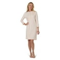 thumbnail image 2 of MeMoi Women's Modal-Blend Long-Sleeve Embroidered Slip Dress - Womens - Female, M, Pale Blush, 2 of 11