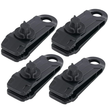 4 Pcs Tent Clip Clips Tarp Heavy Duty Lock Grip Sail Cloth Tents Tighten Clamps Small
