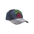 thumbnail image 1 of Top Headwear Studded Christmas Bell Denim Baseball Cap, 1 of 2
