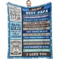 thumbnail image 1 of LHSHID Grandpa Blanket Gift for Grandpa from Granddaughter for Grandfather Who Wants Nothing to My Grandpa Soft Blanket Fathers Day Birthday Present for Grandpa 60x80in, 1 of 6