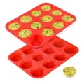 thumbnail image 1 of Molde para magdalenas CAKETIME de silicona, 12 tazas, antiadherente, apto para alimentos, 1 of 7