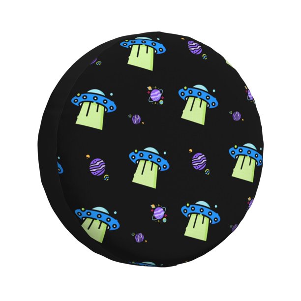 DouZhe Waterproof Spare Tire Cover, Spaceships UFOs Planets Prints ...