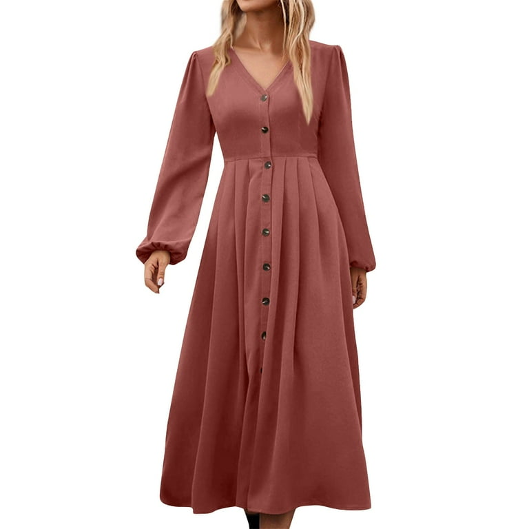 Sweet Elegant Solid Solid Color V Neck A Line Dresses Sweet Elegant Solid Solid Color V Neck A Line Dresses