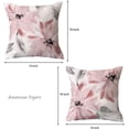 thumbnail image 2 of Watercolor Floral Leaves Abstract Plant Print Throw Pillows Modern Art Decoration Square Cushion Case Family Sofa Living Room Outdoor Decor Pillow Case 18x18 Inch Set of 2 (Pink), 2 of 6