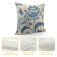 thumbnail image 4 of COMIO  Flowers Trees Blue Throw Pillow Cover, Floral Cushion Case Outdoor Decoration for Sofa Couch Farmhouse, 4 of 5