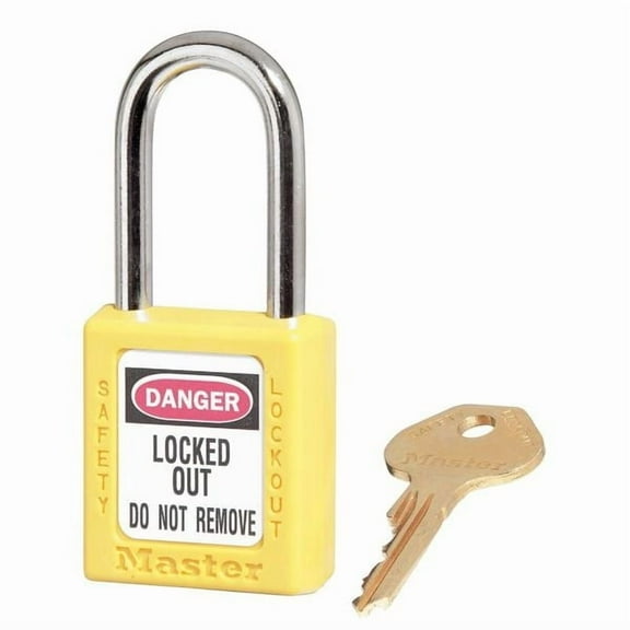Master Lock Lockout Padlock,KA,Yellow,1-3/4"H,PK3 410KAS3YLW