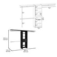 thumbnail image 4 of Newboti Furniture Closet System 70"W - 118"W, Three Hanging Rods, Five Shelves, One Drawer, Black 0011, 4 of 8