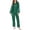 Green, variant on Satin Pajamas for Women Set Petite Silk Lounge 2 Piece Fall Sleepwear Button Down Loungewear Matching Clothing S-2XL