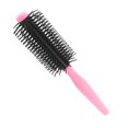 thumbnail image 3 of 8.3" Length DIY Hairdressing Curly Hair Care Round Bristle Brush Comb Pink Black, 3 of 5