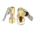 thumbnail image 3 of Unique Bargains 1/4" BSP Air Chuck Open Flow Straight Lock on Tire Chuck Copper Gold Tone, 3 of 4