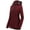 Burgundy, variant on Ladies Lightweight Hooded Softshell Jacket Ladies Core Soft Shell Multiple Pockets Trench Coats Black M