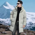 thumbnail image 2 of Chaqueta de plumón larga de invierno para hombre YEAE, chaquetas con capucha, chaqueta de invierno con relleno de plumón de pato para hombre, abrigo de invierno de marca para hombre 2024, 2 of 4
