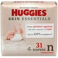 thumbnail image 3 of Huggies Skin Essentials Sensitive Skin Baby Diapers, Size Newborn (6-9 lbs), 31 Ct (Select for More), 3 of 14