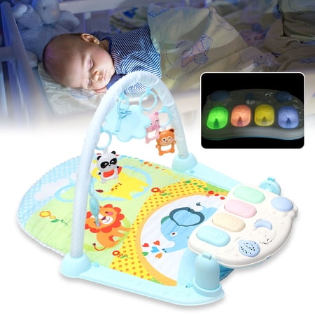 200 songs Musical Piano Activity Soft Fitness 4 Ways to Play Night Light Baby Lullaby Kid Playmat Sleeping Cotton Mat Game Carpet Christmas Gift