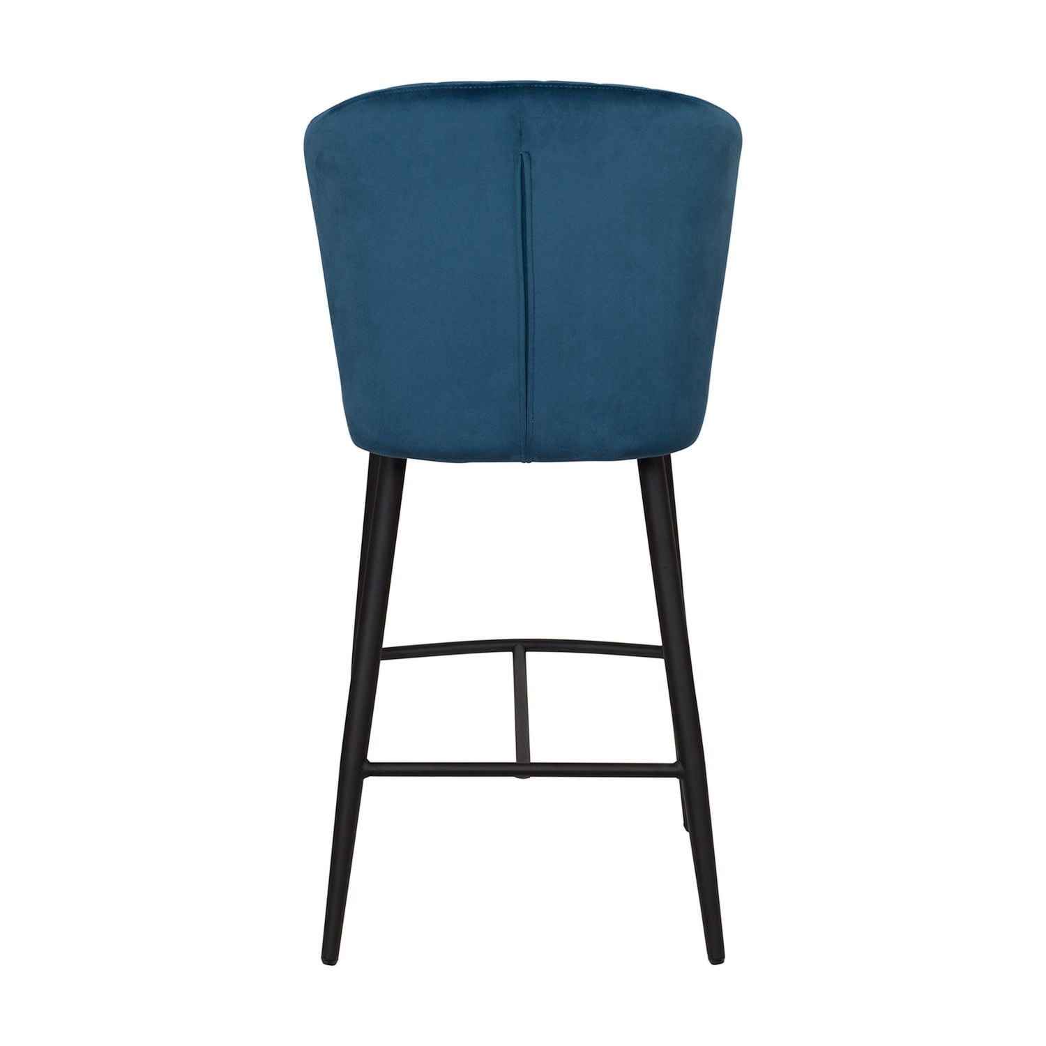 CorLiving Jasper Lot de 2 tabourets de bar d'intérieur modernes et rembourrés avec dossier haut capitonné et pieds en métal