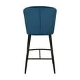 thumbnail image 2 of CorLiving Jasper Set of 2 Modern Upholstered Indoor Counter Height Bar Stools with Channel Tufted High Backs and Metal Legs, 2 of 9