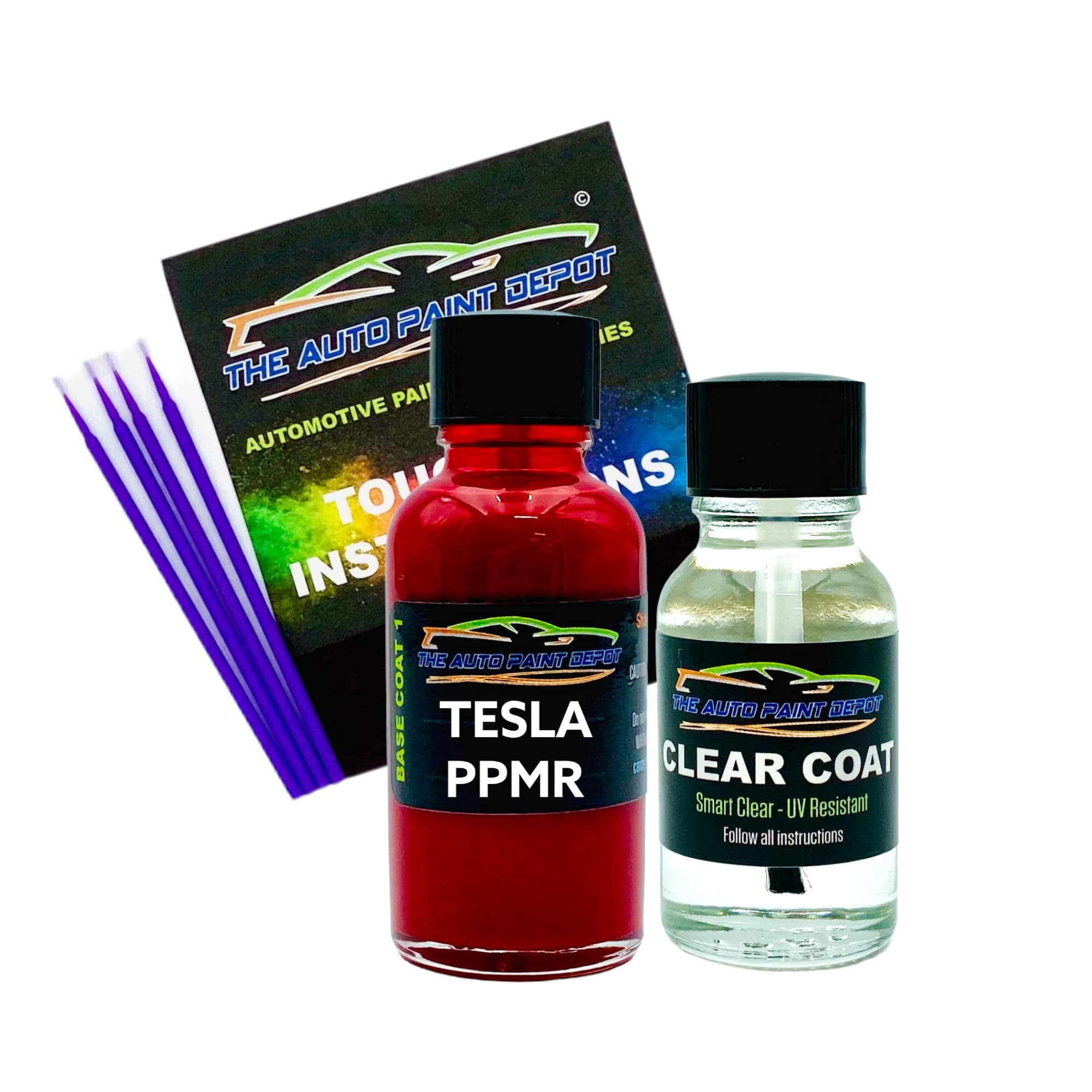 Auto Paint Depot Touch Up Paint for Tesla S, X, 3, Y, Sunset Red PPMR