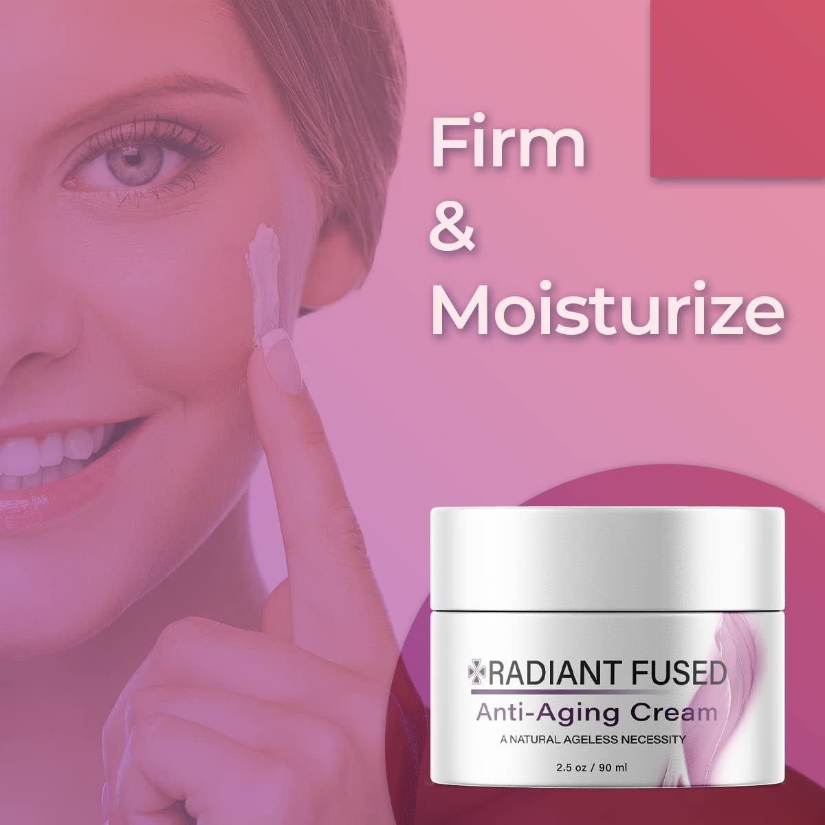 (3 Pack) Radiant Fused - Anti-Aging Face Cream - Ageless Moisturizer with Purified Water in Ingredients - Hydration and Deep Conditioning for All Skin Types