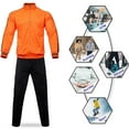 thumbnail image 3 of Men's AKsit Athletic Tracksuit Stand-up collar Full Zip Sports Set Casual Comfy Jogging Sweat Suits for Men Orange XXL, 3 of 5