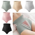 thumbnail image 3 of Ropa Interior Sin Costuras de Las Bragas, Pantalón Respirable de La Elevación de La Cadera Del Breve de La Cintura Alta de Las Mujeres Verde M 3 piezas, 3 of 8