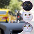 thumbnail image 4 of Black Sitting Cat Figurine Car Interior Ornament - Realistic Black Cat Statue with Seated Posture Decorative Accessory - For Car Dashboard, Home Shelf, Office Desk, Bedroom Decor, 4 of 5