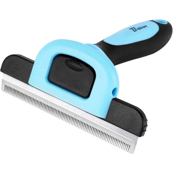 Brillirare Pet Deshedding Tool, Stainless-Steel Grooming Brush, Professional Dog Cat Undercoat Remover with Detachable Head, Effectively Reduces Shedding by up to 95% for Short Medium Long Pets Hair