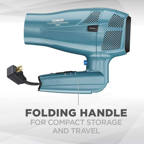 Conair Hair Dryer with Folding Handle and Retractable Cord 1875W Travel Hair Dryer Conair Blow Dryer Walmart