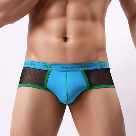 

Mens Sexy Briefs Bulge Pouch Breathable mesh Underwear Ultra-thin Panties
