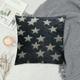 thumbnail image 2 of GOSMITH  Soft Chenille Decorative Patriotic Throw Pillow Cover Case Geometric Stars July 4th Accent Square Cushion Cover Case Sham for Couch Sofa Bed Car Blue, 2 of 5