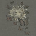 thumbnail image 2 of Junior's Lost Gods Monarch Butterfly Sun Sweatshirt Gray Heather Medium, 2 of 4