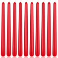 thumbnail image 1 of Candle Yiflyer en forma de cono burdeos, 25 cm, sin perfume, paquete de 10, 1 of 8