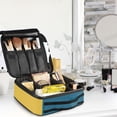 thumbnail image 5 of FORMRS Travel Makeup Bag Large Capacity Train Case Cosmetic Organizer with Adjustable Dividers, Yellow Glasses, 5 of 8