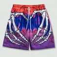 thumbnail image 3 of Beach Shorts for Men 2026 Summer Casual Loose Fit Elastic Waist Straight Leg Floral Printed Cool Shorts with Pockets, 3 of 6
