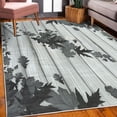 thumbnail image 3 of Autumn Decorative Rug, Fall Maple Leafs Tree Diagonal Leaves Foliage Rustic Wooden Planks Illustration, Quality Carpet for Bedroom Dorm and Living Room, 6 Sizes, Grey Dimgray, by Ambesonne, 3 of 4