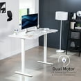 thumbnail image 2 of VIVO Electric 63” x 32” Stand Up Desk, White Table Top, White Frame, 2 of 7