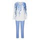 thumbnail image 5 of Puntoco Mujer Otoño Moda Casual Impreso Con Cuello En V Manga Larga + Pantalones Traje Azul Cielo Xl, 5 of 5