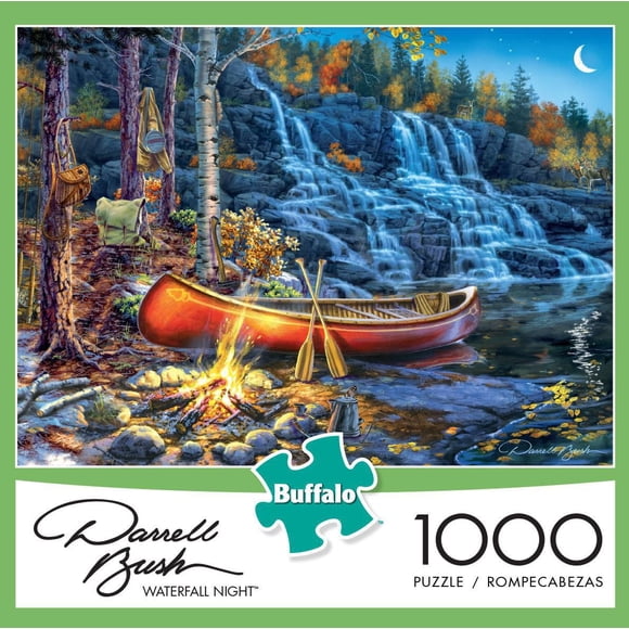Buffalo Games Darrell Bush Waterfall Night 1000 Piece Jigsaw Puzzle